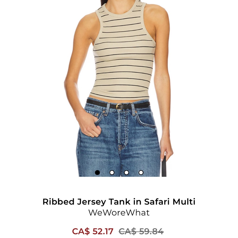 NWT Striped Ribbed Tank